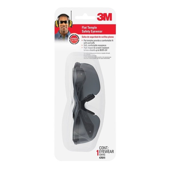 3M Safety Eyewear Blk Frm/Gry Len 47011H1-DC